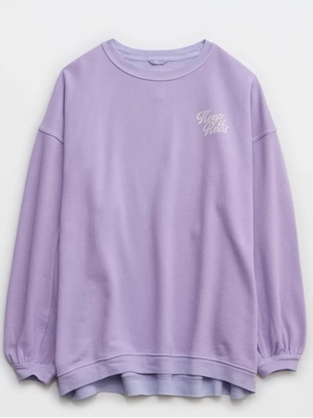 NWT Aerie Oversized Sweatshirt Keep It Real Crew Size S